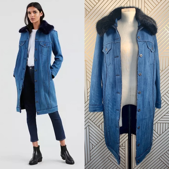 Levi's Jackets & Blazers - Levi's Made & Crafted Trucker Trench Coat Denim
